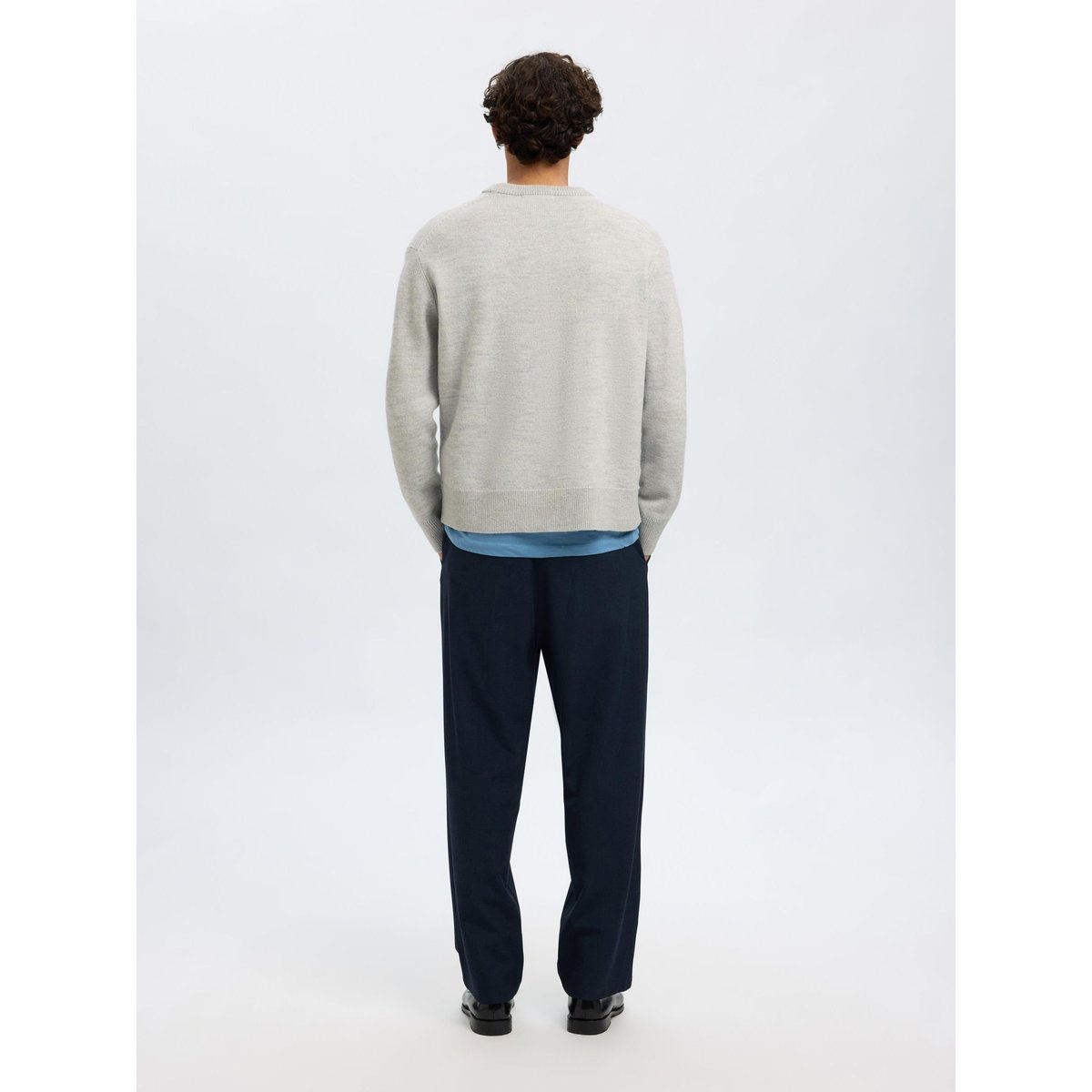 Pull En Maille gris - light grey melange, SELECTED