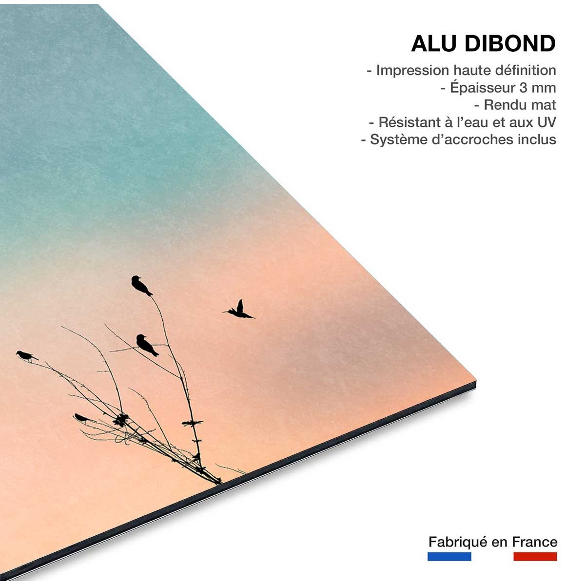 Tableau paysage Douceur de vivre tableau alu dibond, HEXOA