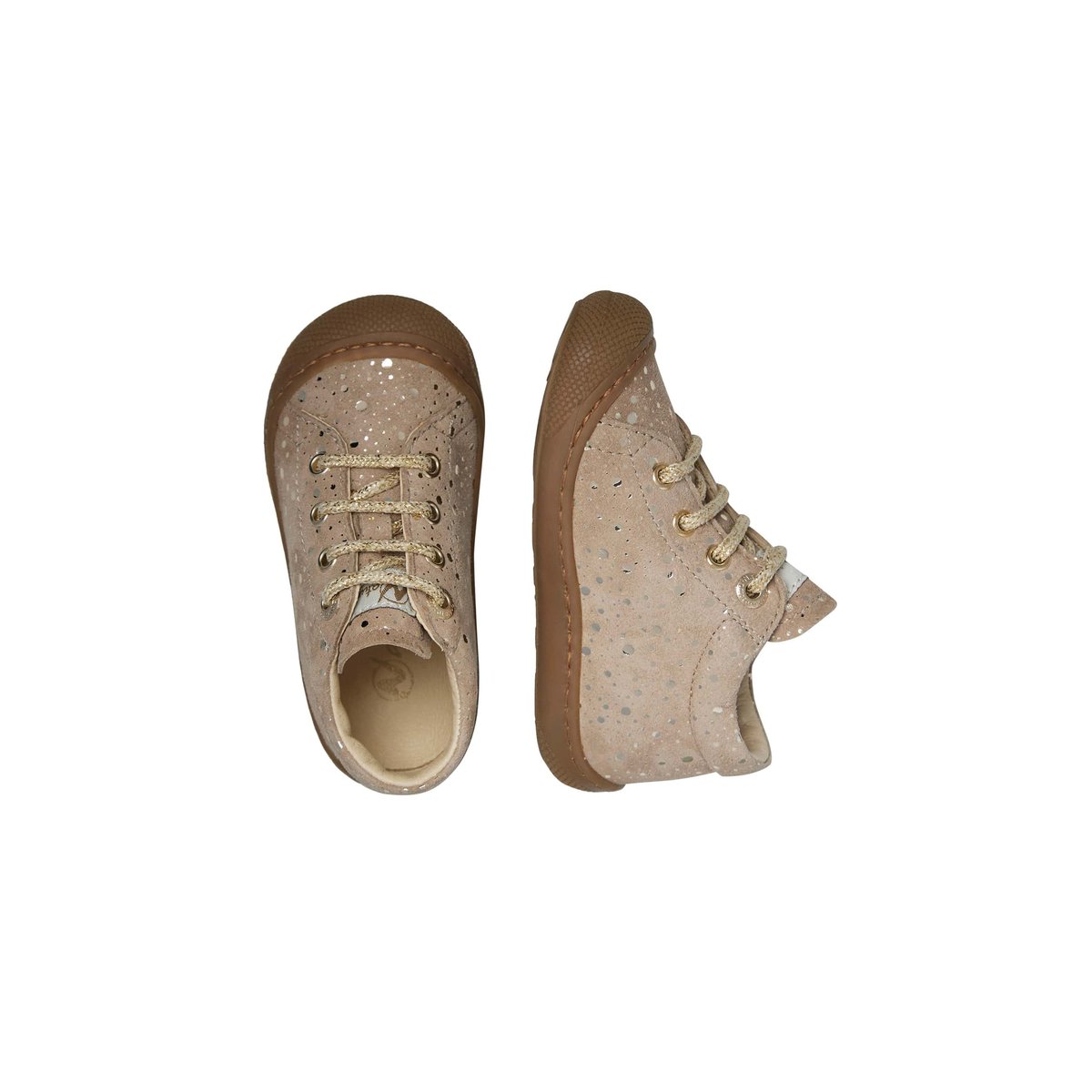 Chaussures premiers pas en suède COCOON beige-platin, NATURINO