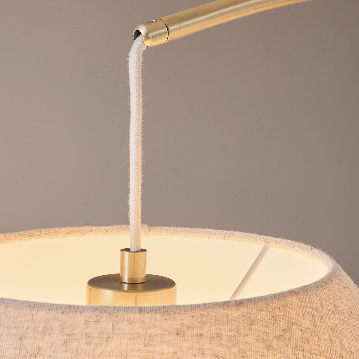 Nestwood Articulated Wall Light in Solid Oak and Linen oak, AM.PM