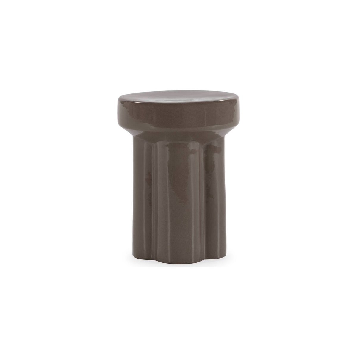 Tabouret en céramique sculptural brun, RECOLLECTION