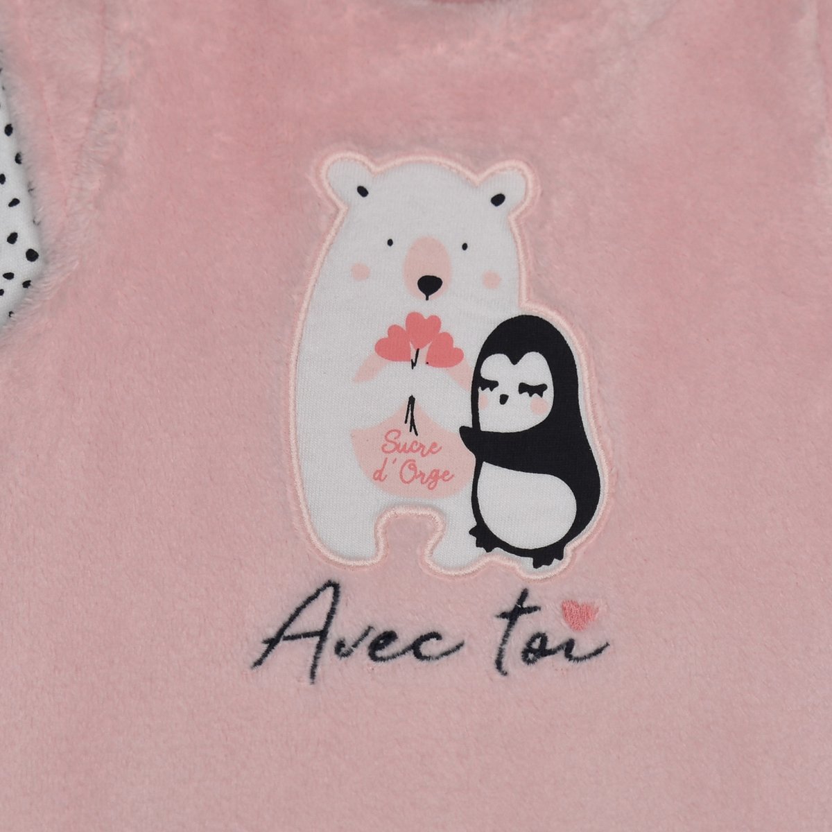 Combirobe naissance florida velboa doux rose, SUCRE D'ORGE