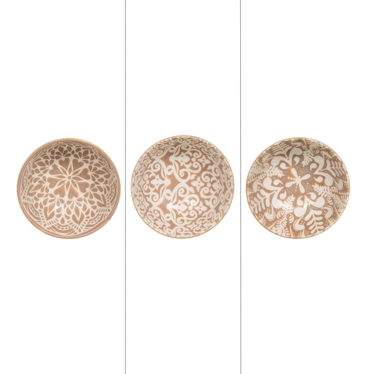 Coupelle beige Safi 11,5 cm (lot de 3) crème / ivoire, TABLE PASSION