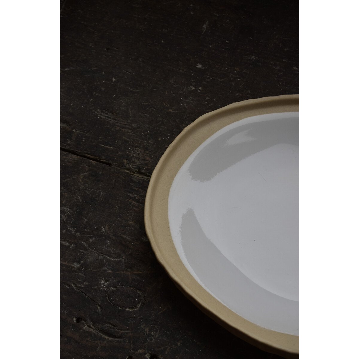 Lote de 4 Pratos Sobremesa 21 UBUNTU Aura, NOSSE CERAMIC branco, NOSSE CERAMIC