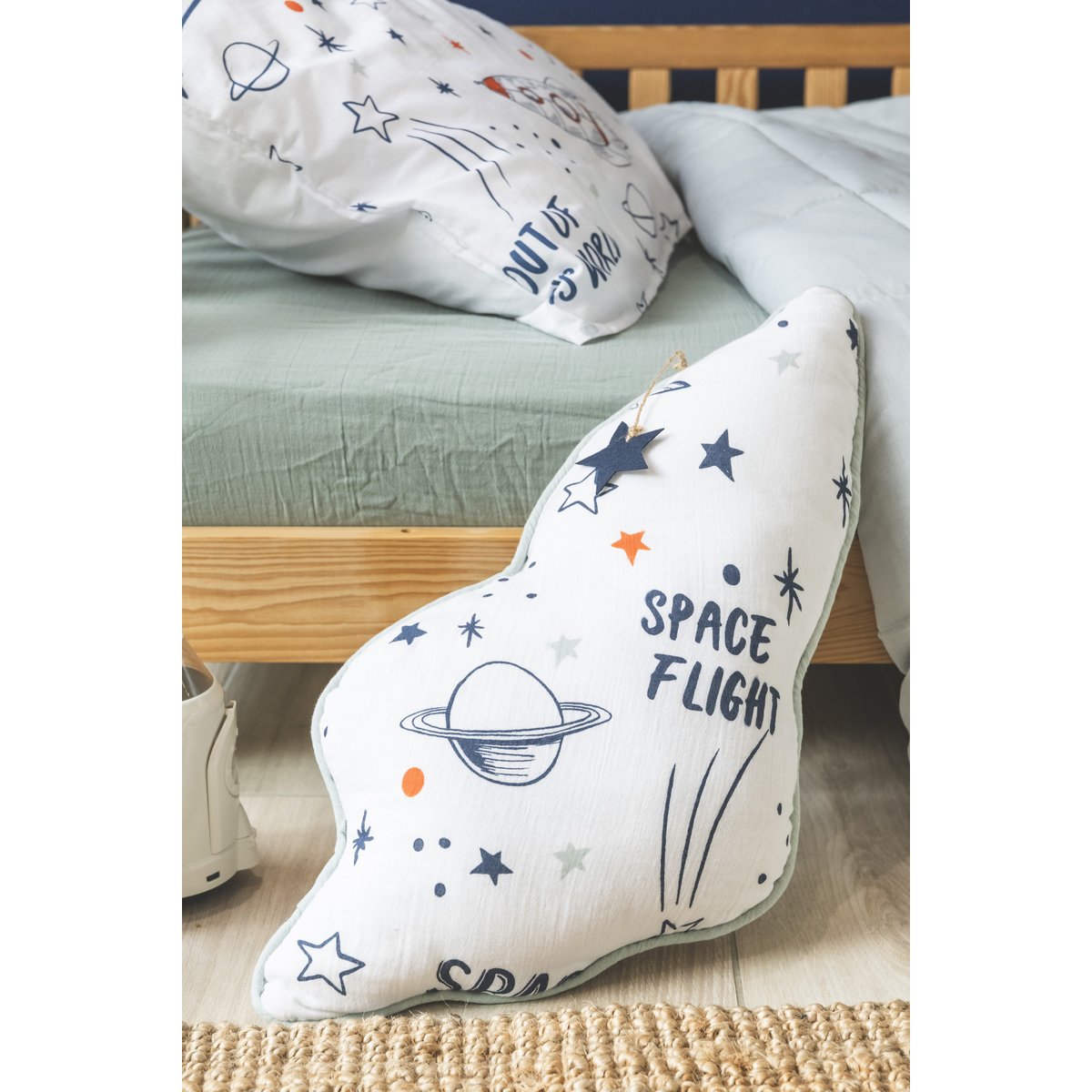 Coussin déco 60x30 cm Coton Stella multicolore, EDEN