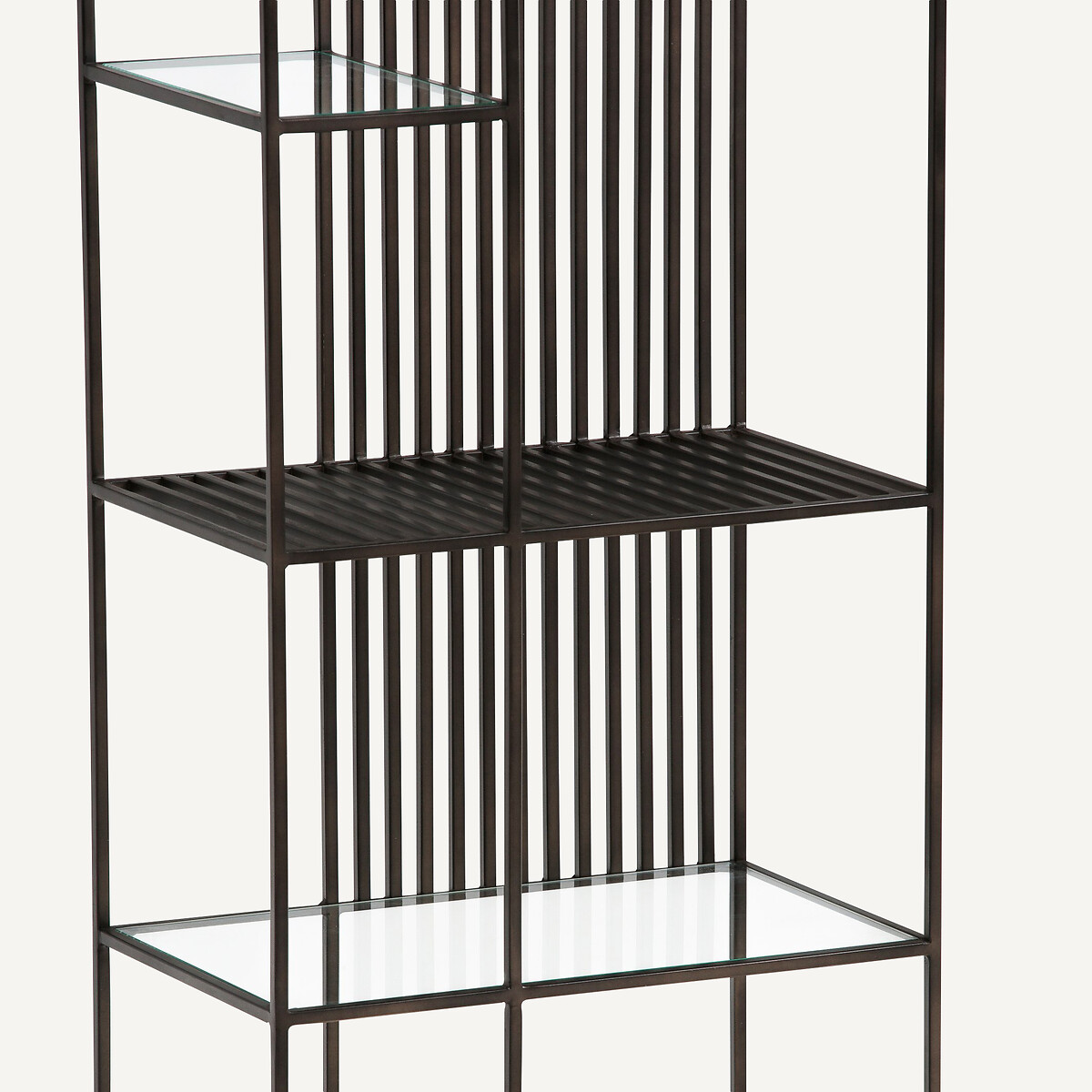 Libreria metallo acciaio e vetro, Rectiligne gun metal, AM.PM