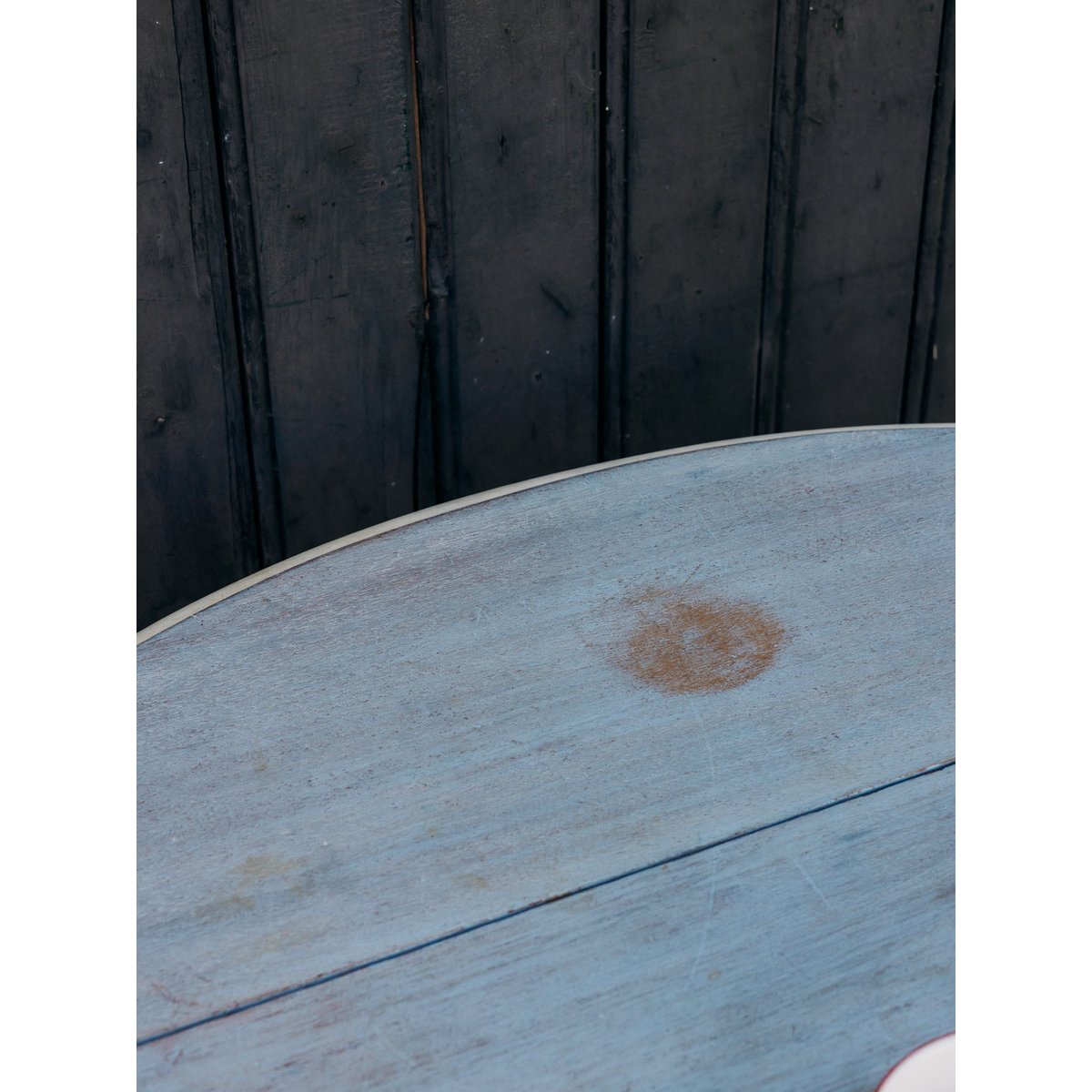 Table à manger à volets Romy N°1332 - Bon état bleu, DEBONGOUT