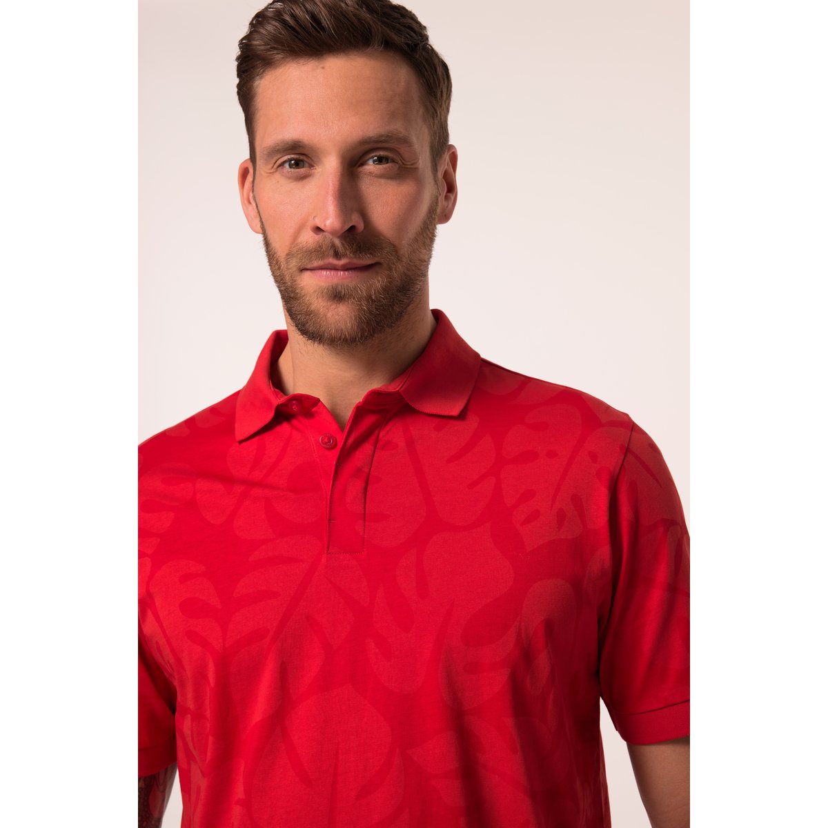 Polo en tissu piqué piment rouge, JP1880
