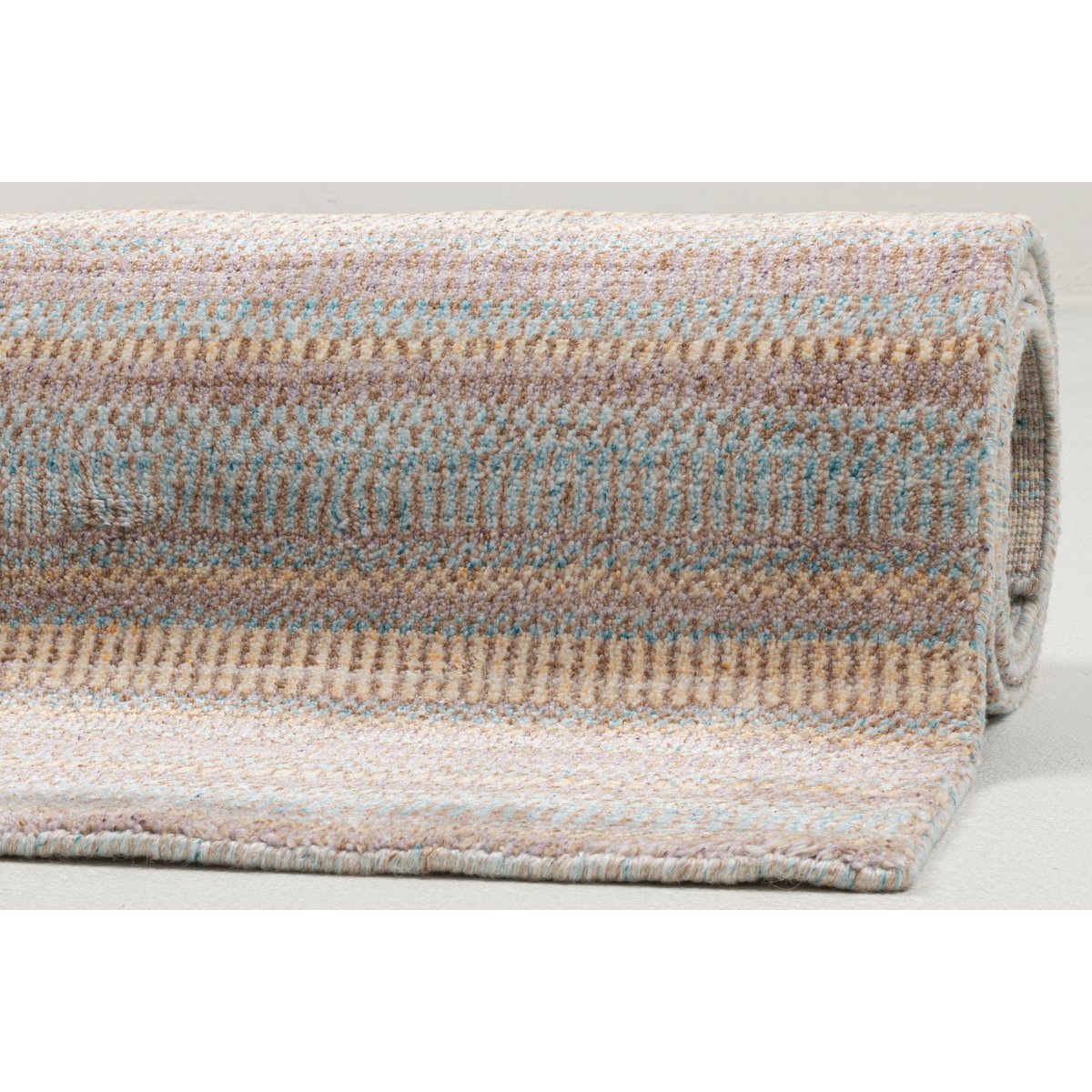 Tapis MYSORE, tufté main, 100% viscose, plat orange multicore, THEKO
