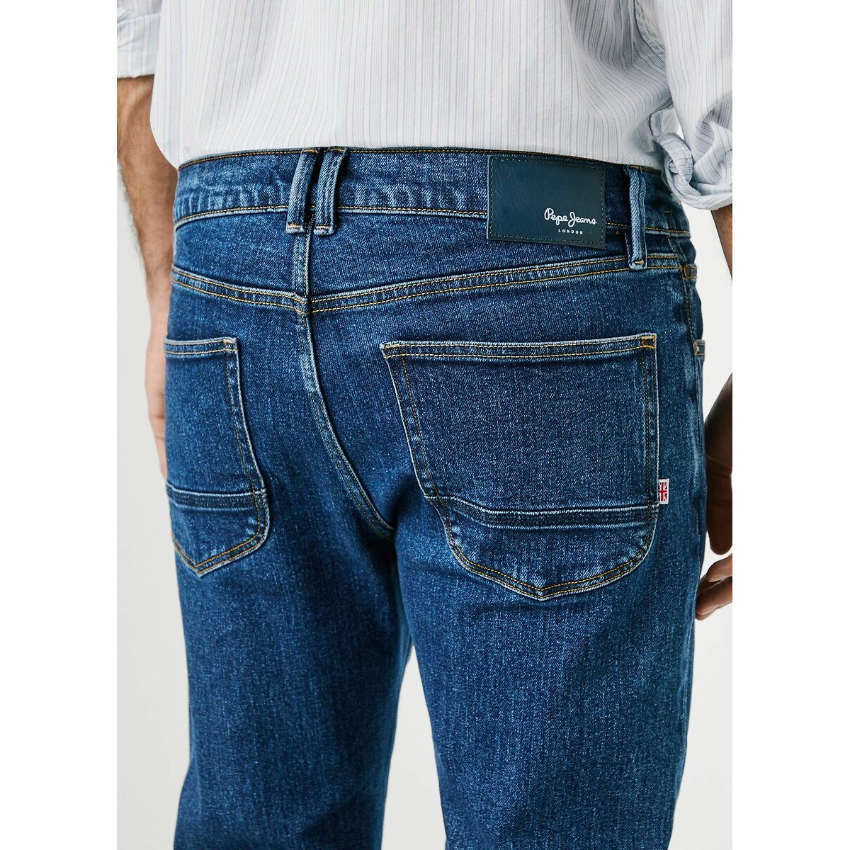 Hatch Slim Fit Jeans mid blue, PEPE JEANS