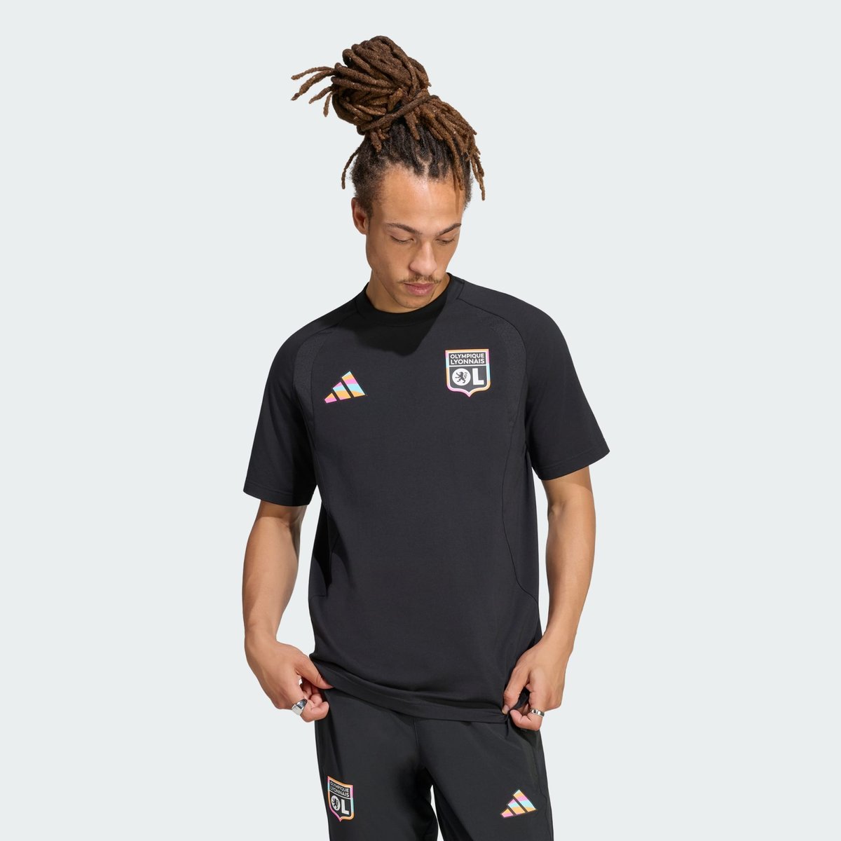 T-Shirt Olympique Lyonnais Tiro Travel T-Shirt Olympique Lyonnais Tiro Travel black, adidas Performance