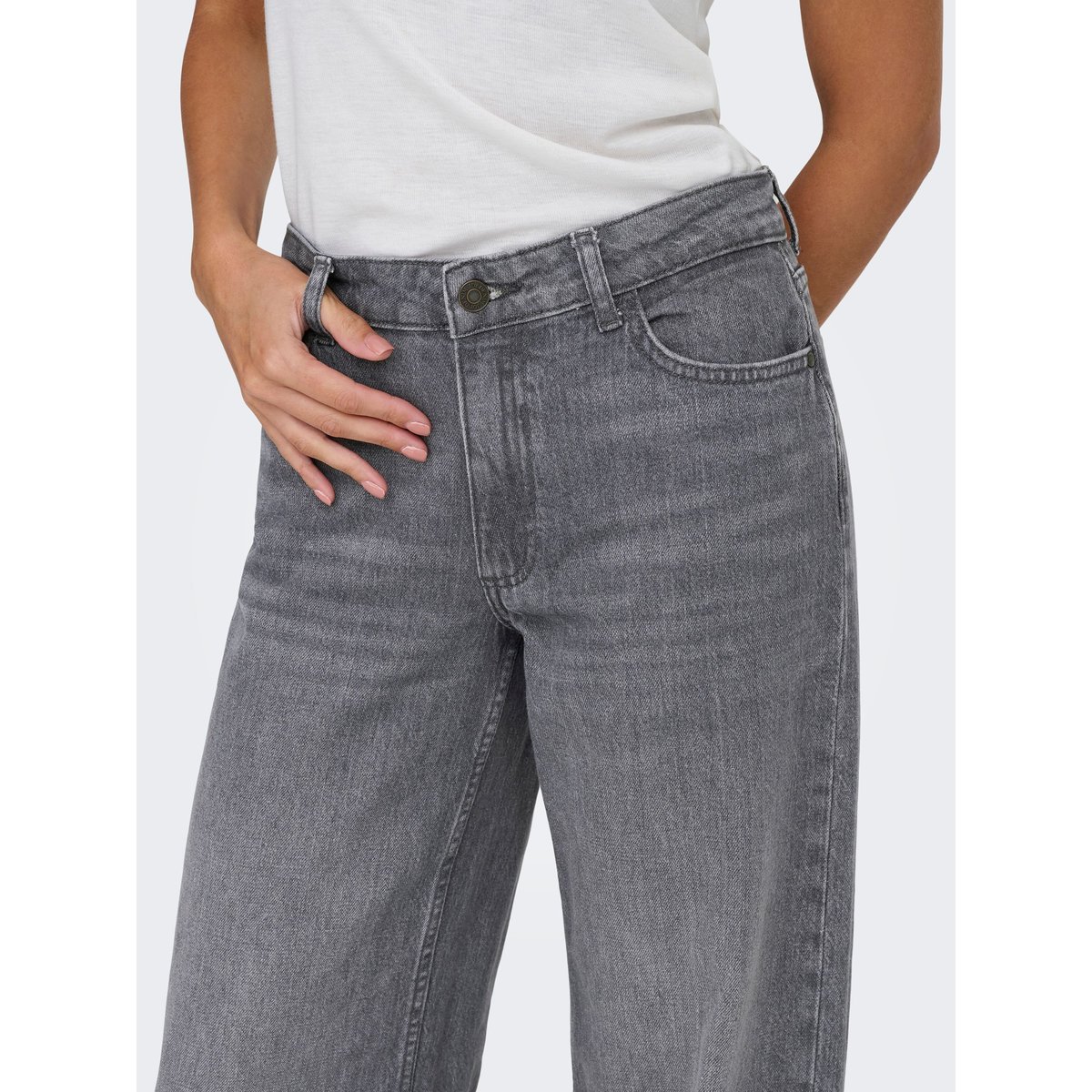Jean À Jambe Large medium grey denim, JDY