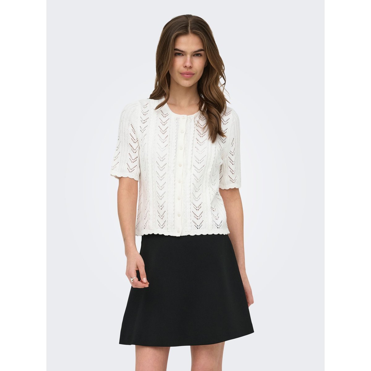 T-Shirt En Maille cloud dancer, ONLY