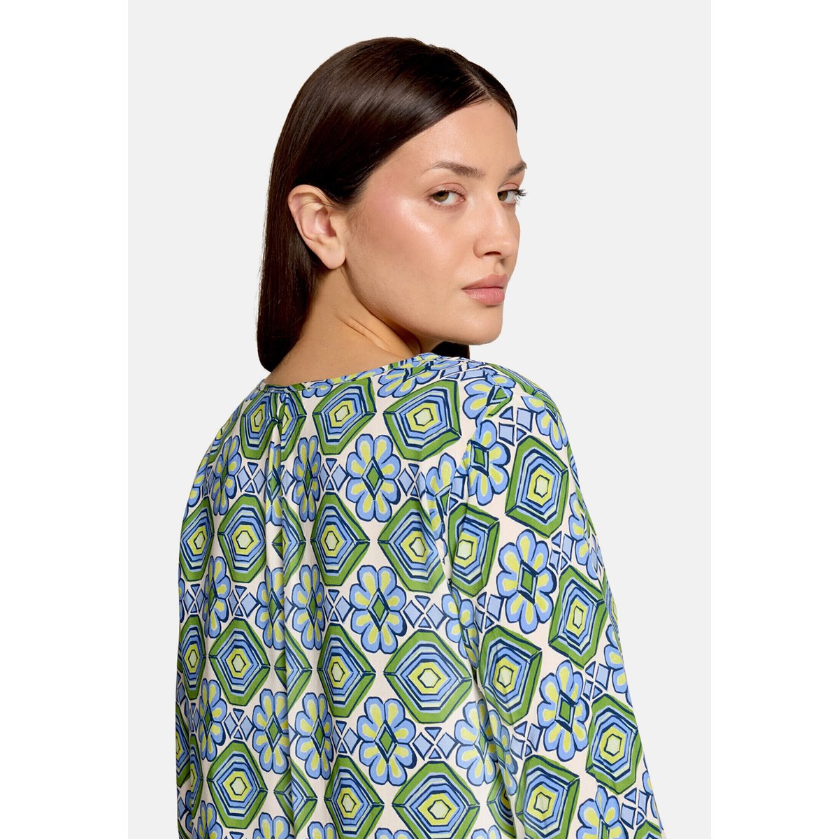 Blouse casual à motifs green/blue, CARTOON