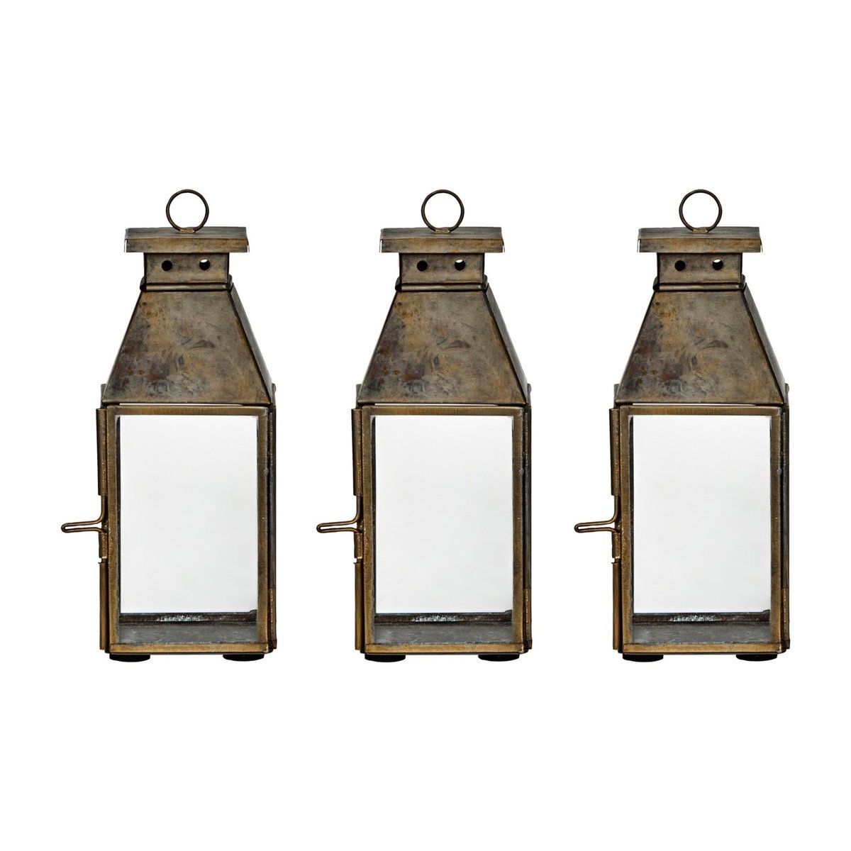 Lanterne Tilka lot de 3 laiton, HOUSE DOCTOR