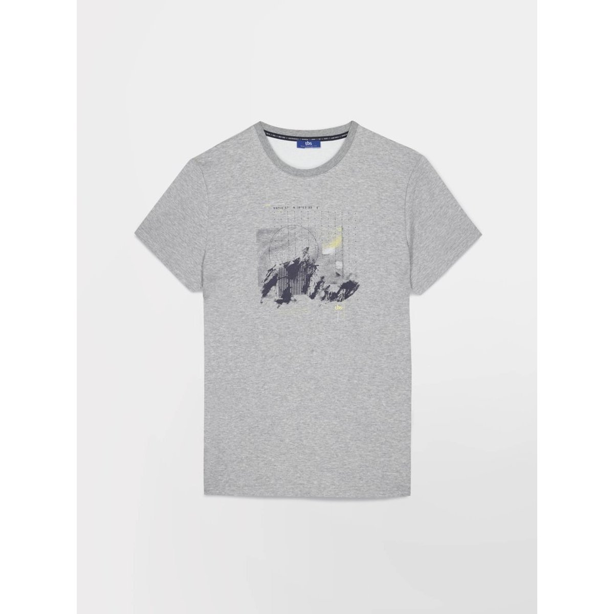 T-shirt manches courtes LUIGITEE14168 gris chine, TBS