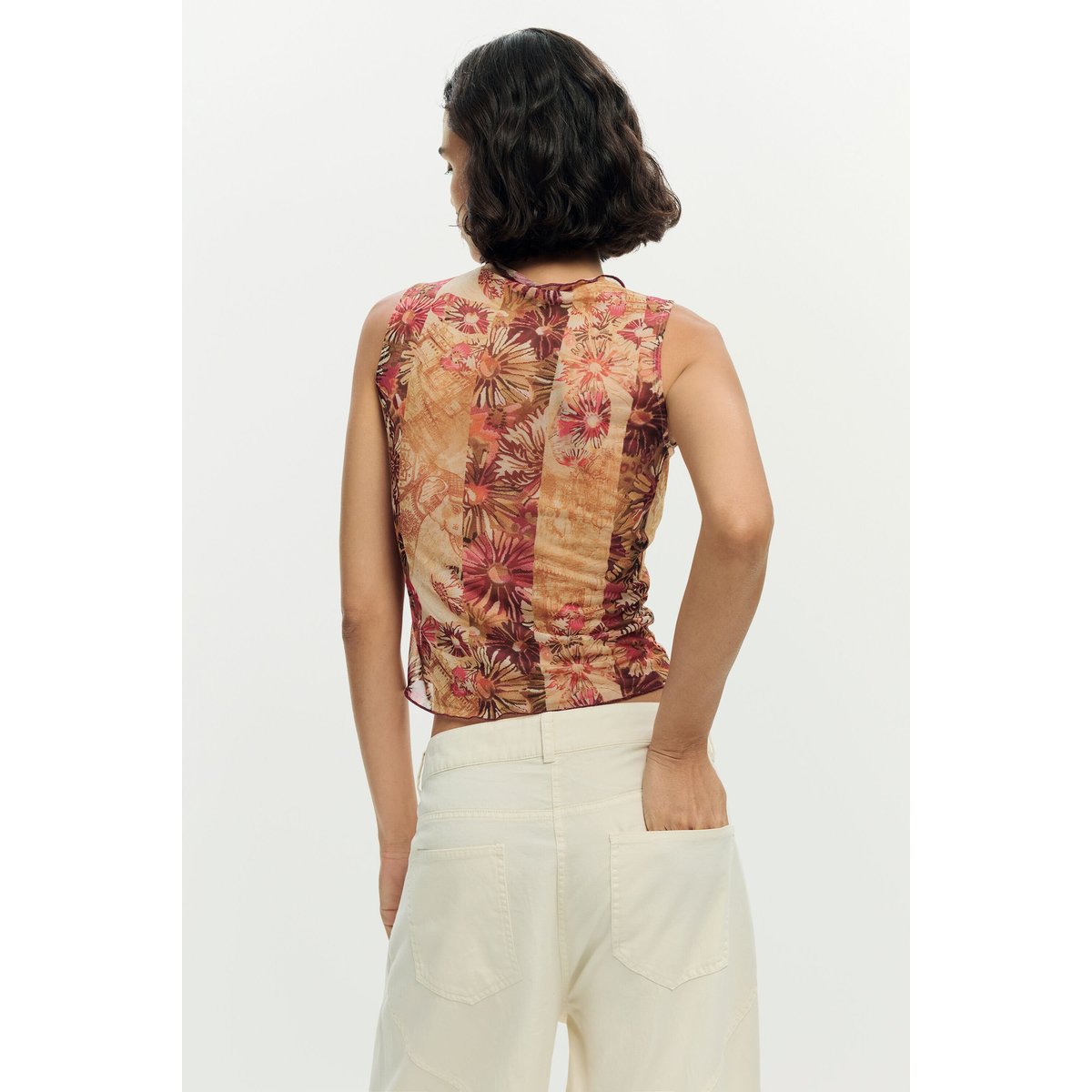 Débardeur imprimé multicolore, DESIGUAL