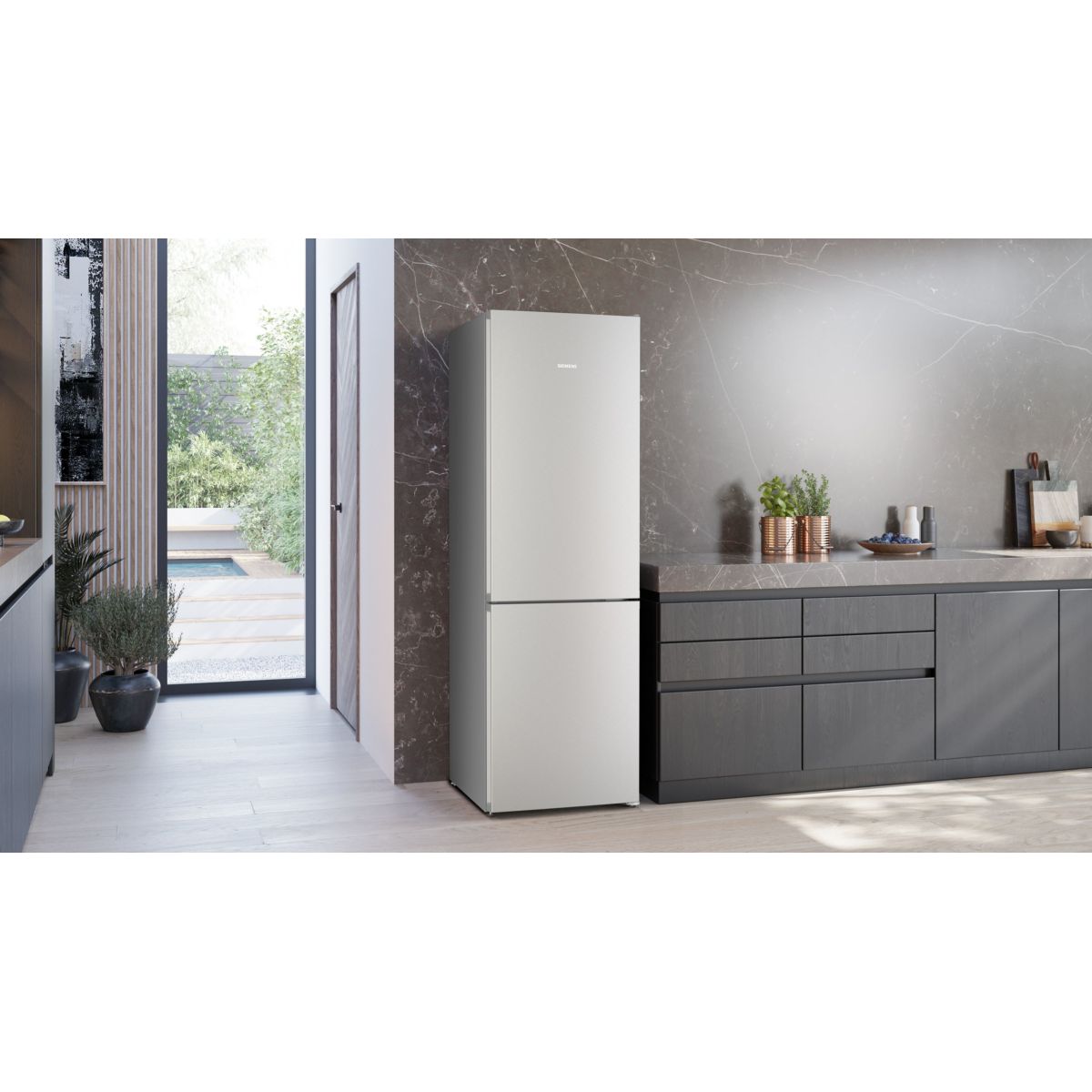 Réfrigérateur combiné KG36NVIBG couleur unique, SIEMENS