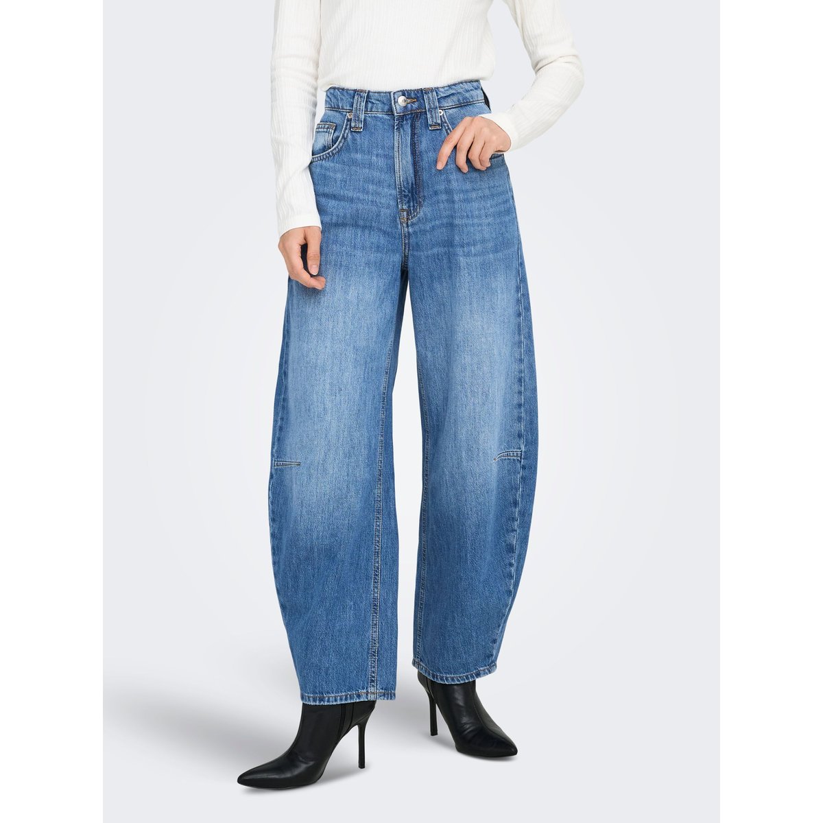 Jean À Coupe Ample medium blue denim, ONLY