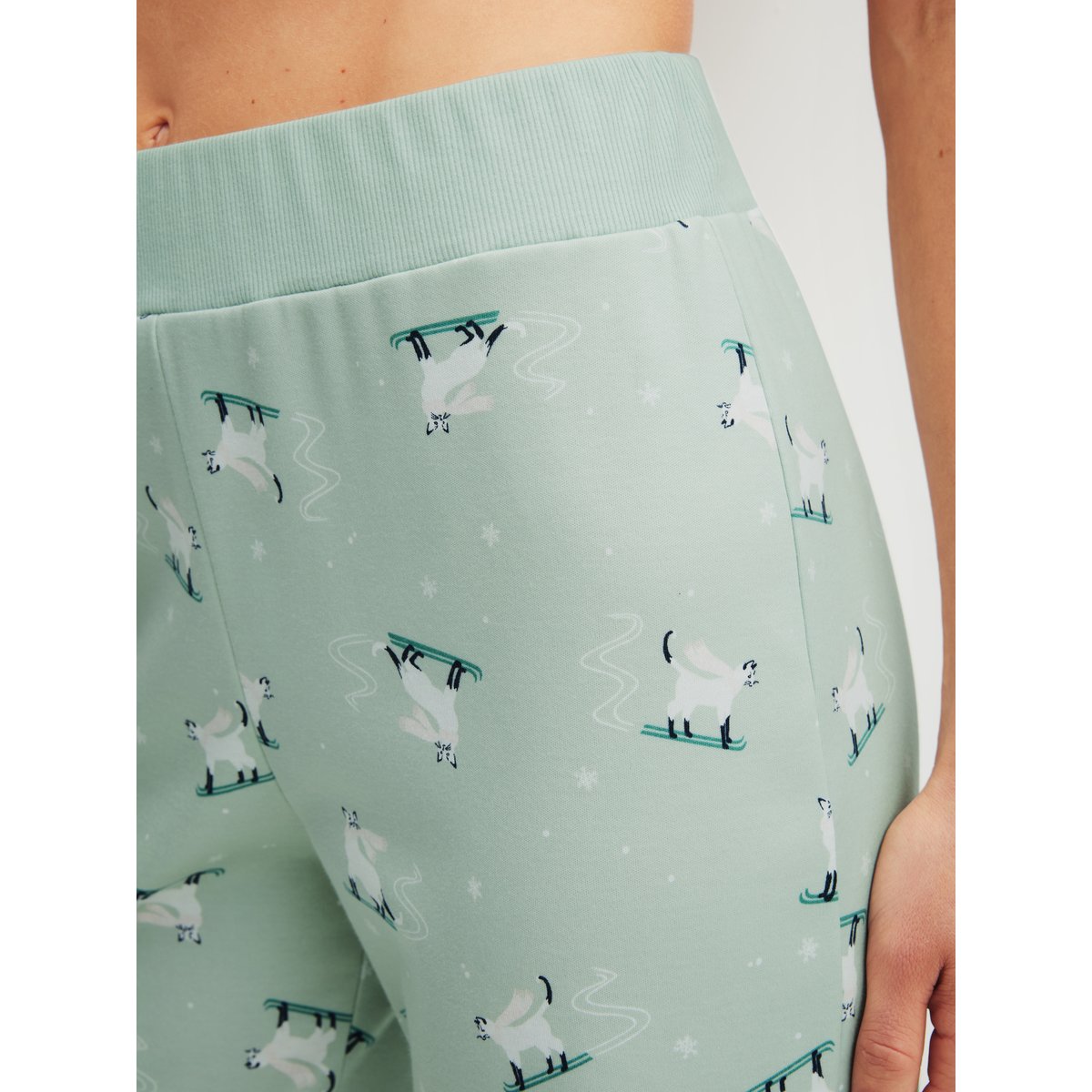 Pantalon Coton FAVOURITES CATS aqua clair, CALIDA