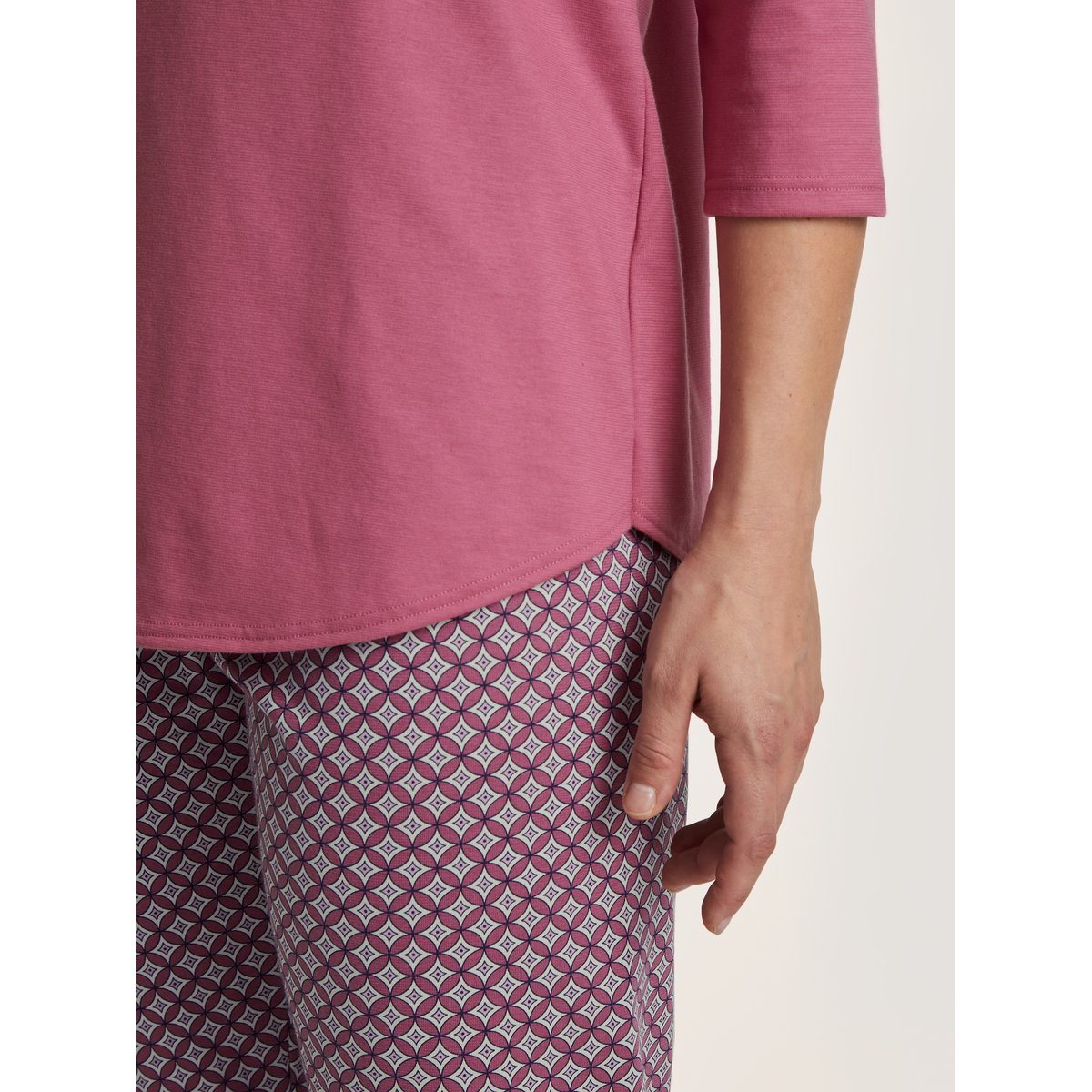 Pyjama 3/4 manches 3/4 Coton COTTON SPECIAL rouge violet, CALIDA