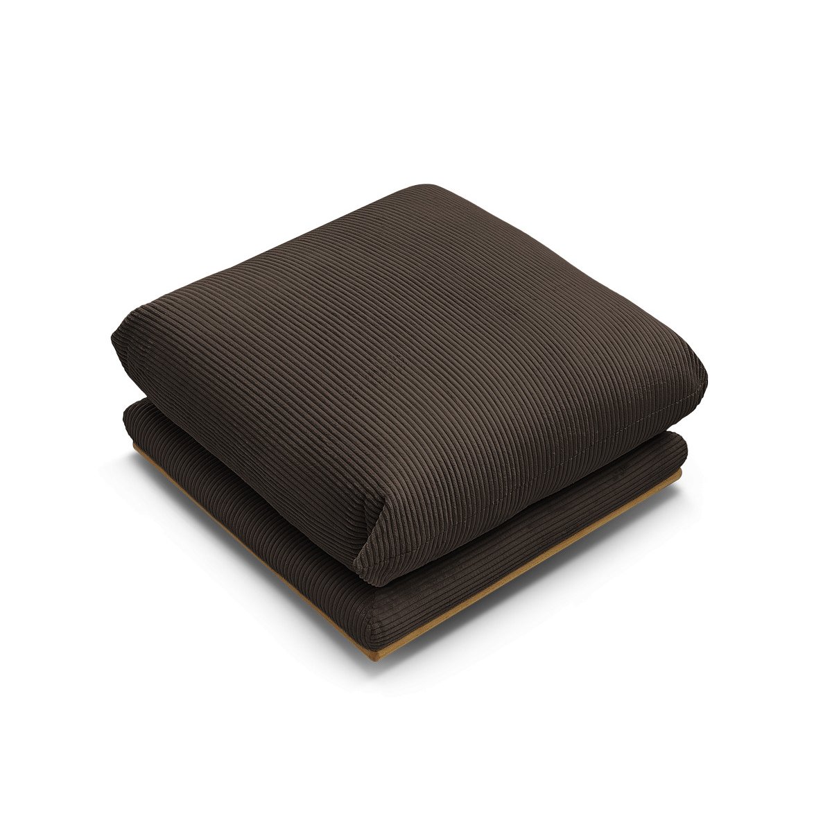 Pouf velours côtelé, ERNEST marron, BOBOCHIC