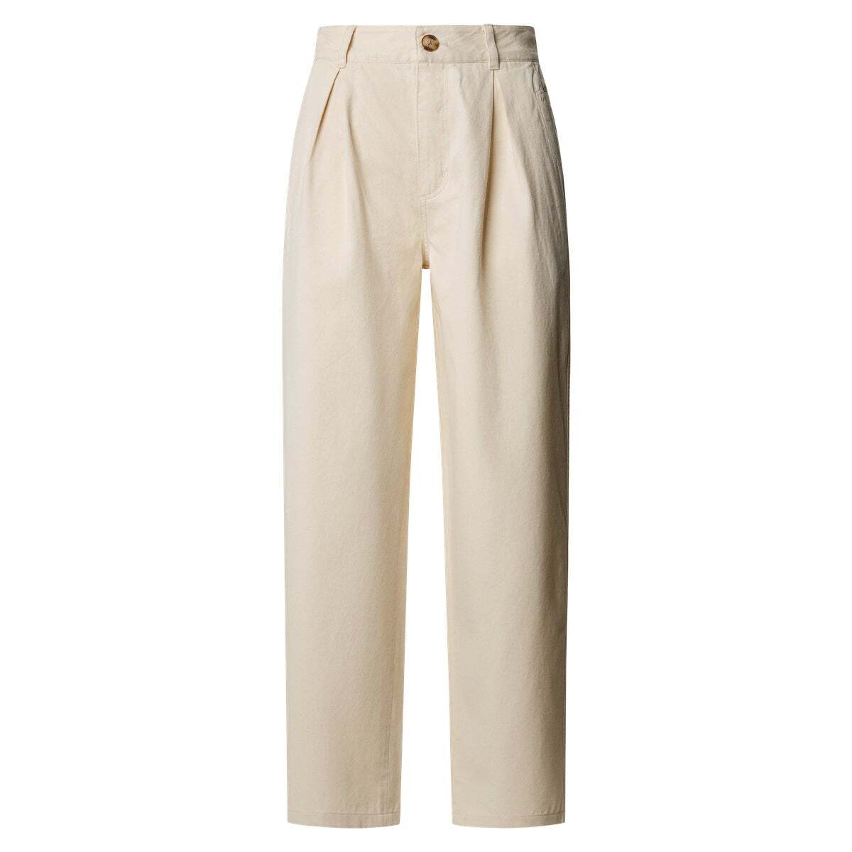 Pantalon Taille Haute Et Coupe Droite dentelle beige, PEPE JEANS