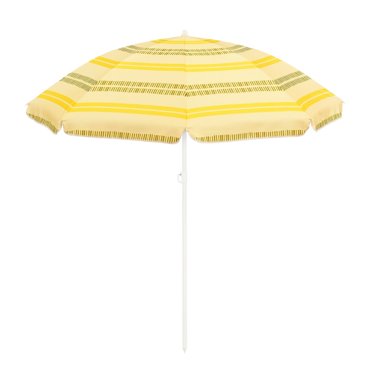 Parasol de plage à rayures STRIPE jaune, MICA DECORATIONS