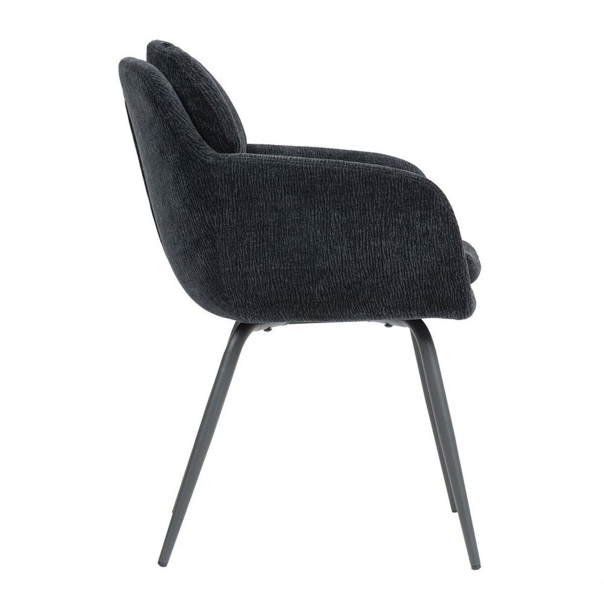 Chaise accoudoirs noir, ZAGO