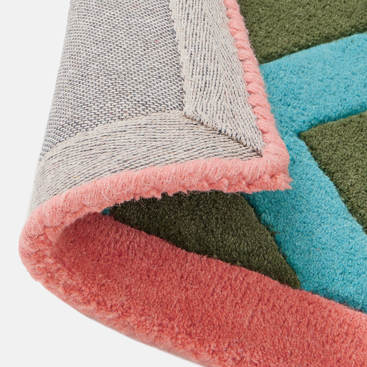 Tappeto in lana, motivo a zigzag, ZAGO blu/verde, LA REDOUTE INTERIEURS
