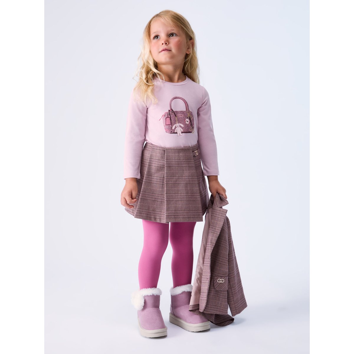 T-shirt à manches longues avec imprimé rose, LIU JO