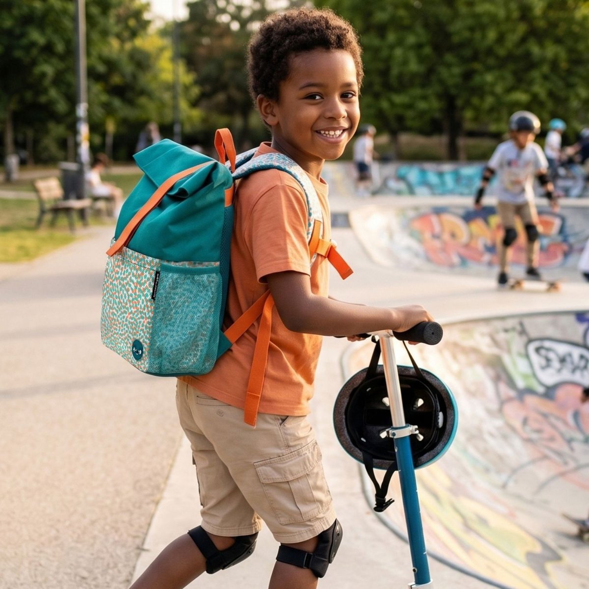 Sac à dos rolltop enfant Berlingos le koala couleur unique, LES DEGLINGOS