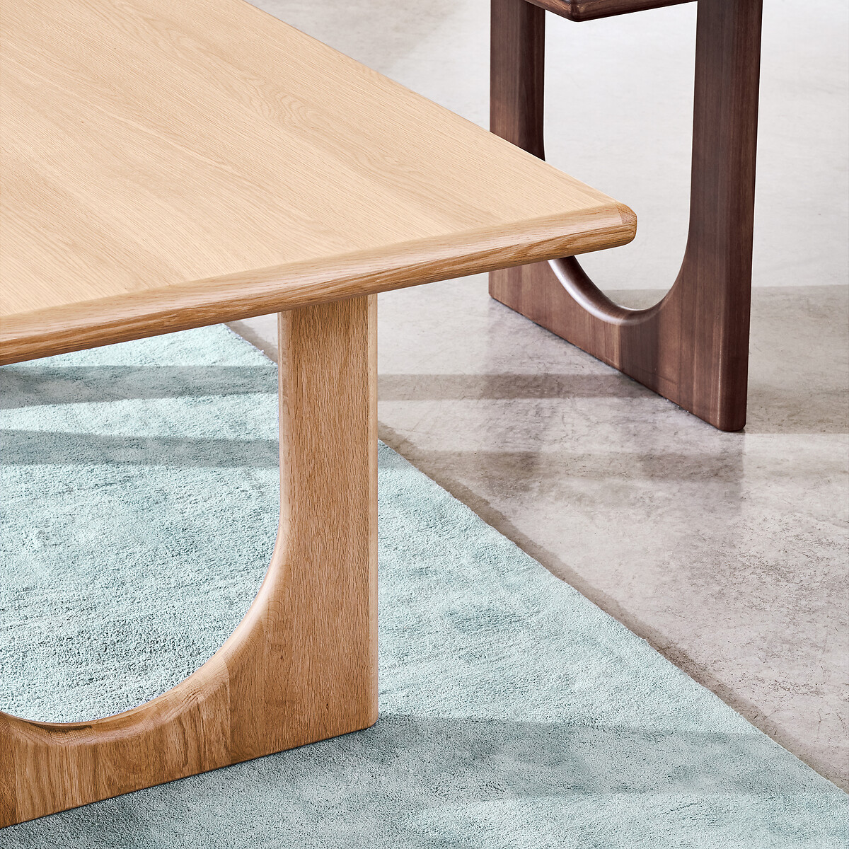 Douve 6-8 Seater Rectangular Dining Table in Oak and Veneer oak, LA REDOUTE INTERIEURS