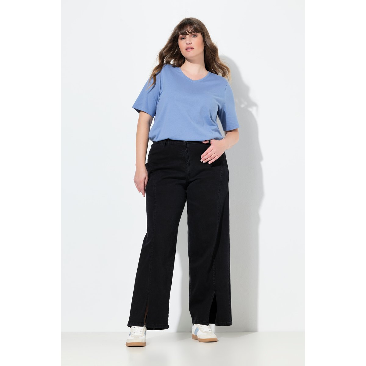Jean Mom barrel à jambe large noir, ULLA POPKEN