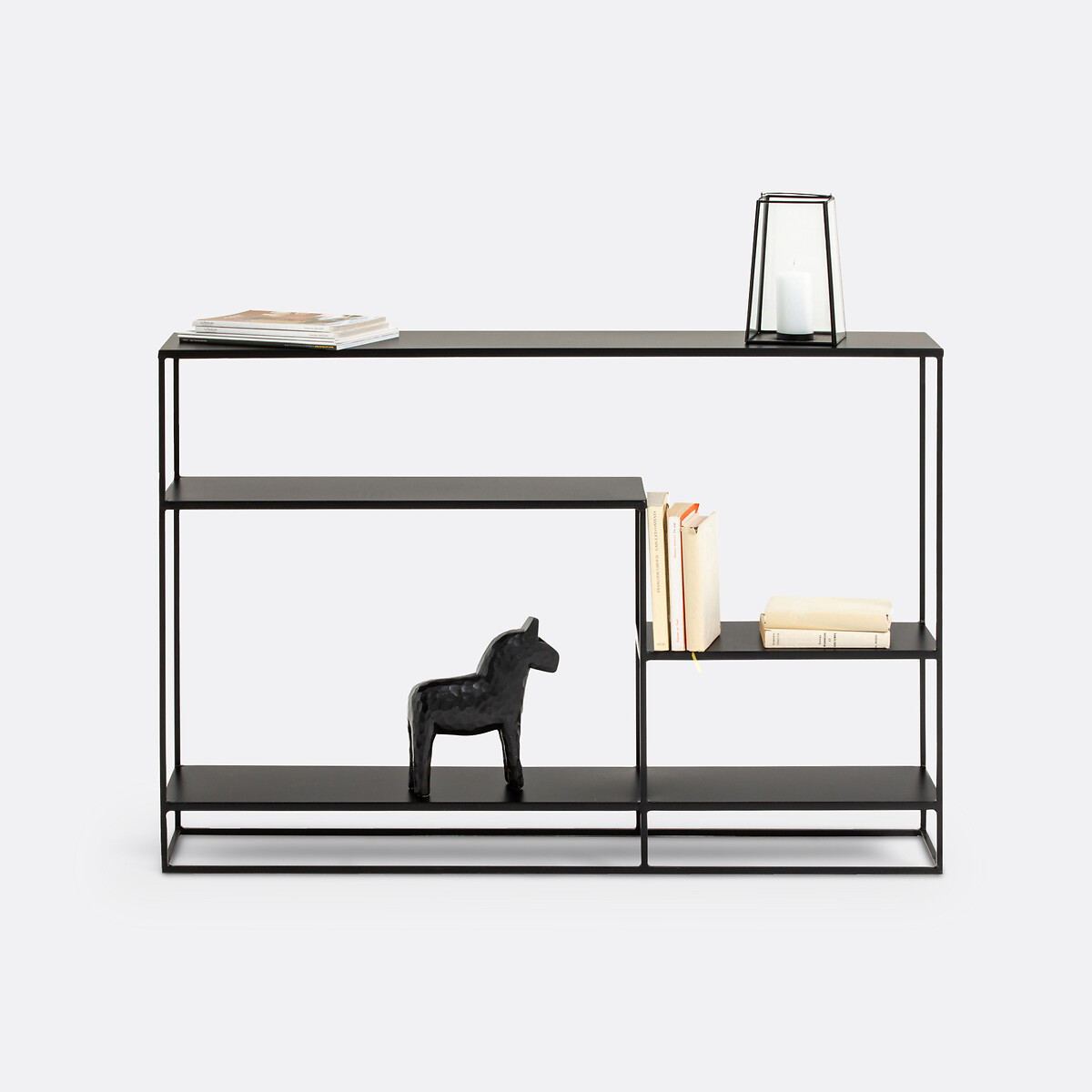 Console asymétrique métal acier, Miva noir, LA REDOUTE INTERIEURS