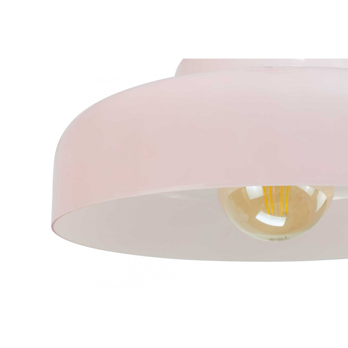 Suspension en verre et métal, LIGO rose, C-CREATION