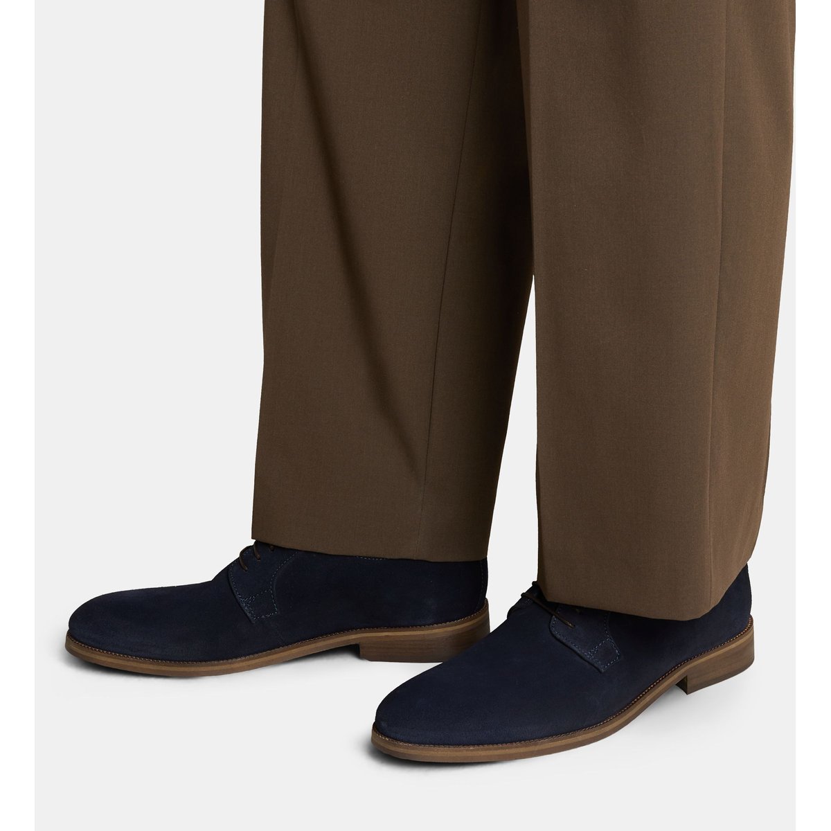 Derbies maxime en cuir lisse ou suède bleu nuit, COMPTOIR GL