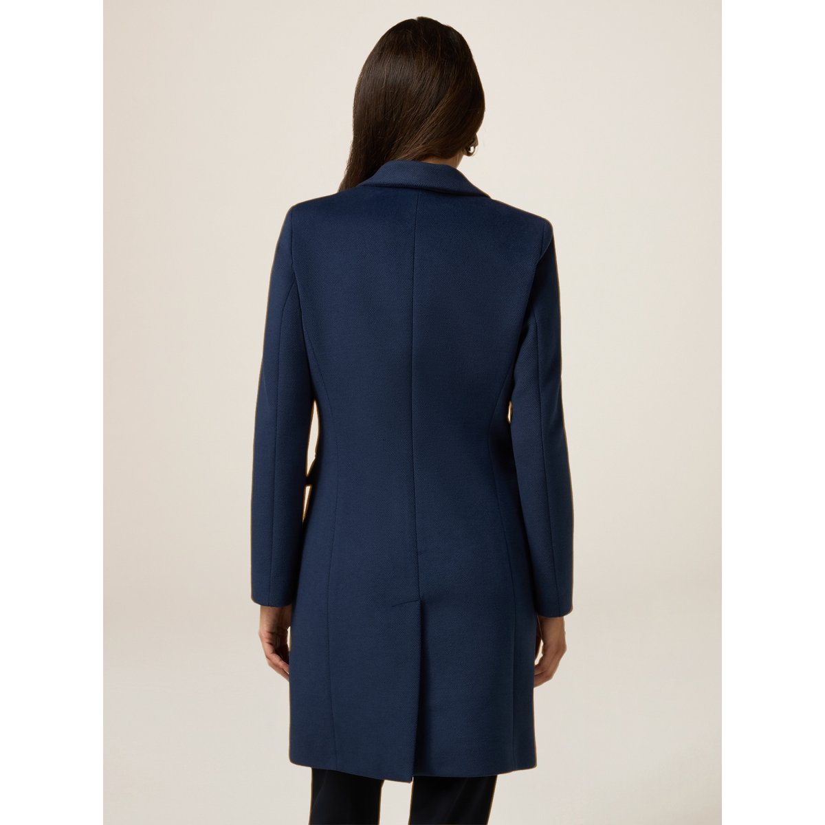 Single-breasted coat with pockets bleu, OLTRE