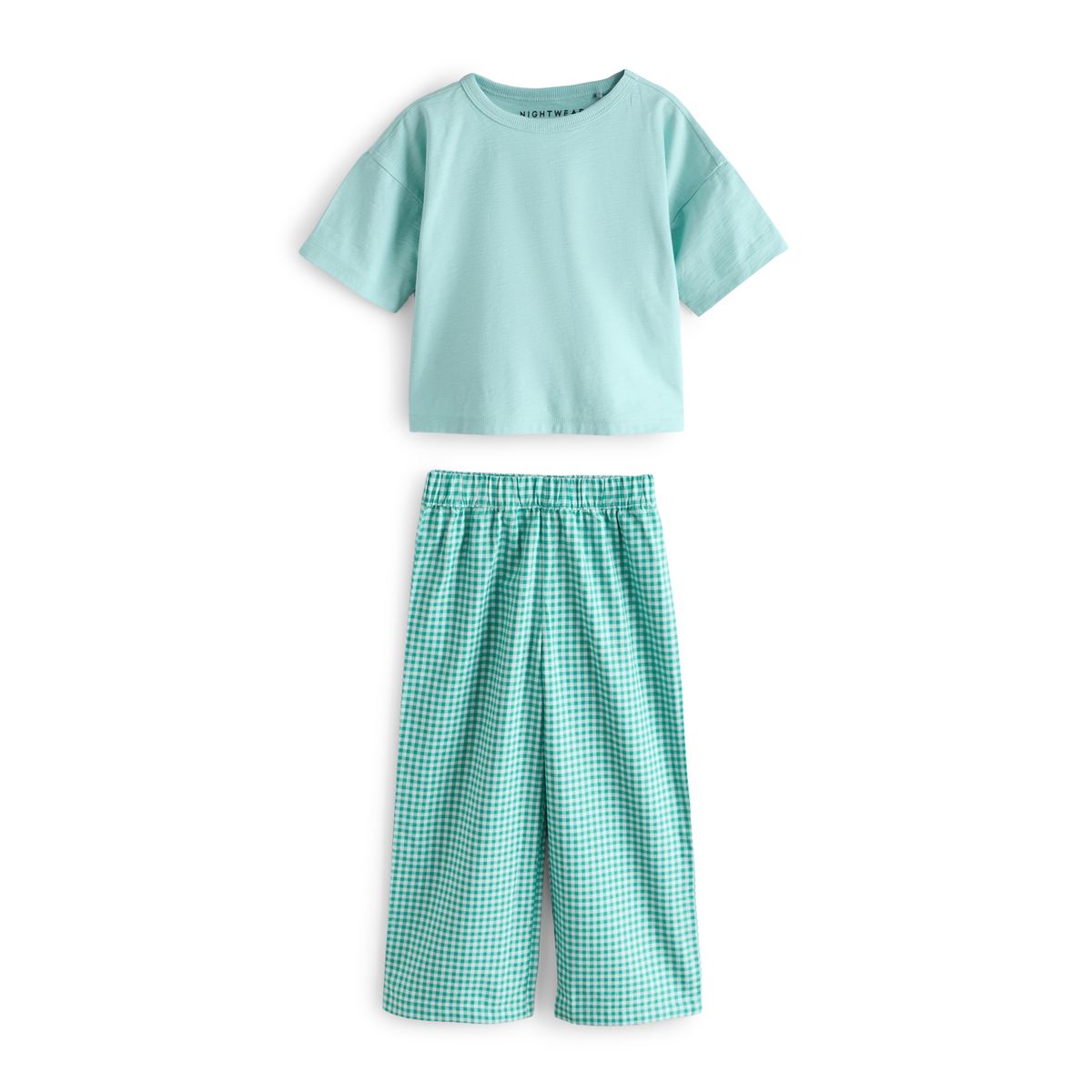 Pyjama large tissé, lot de 2 rose/vert, NEXT