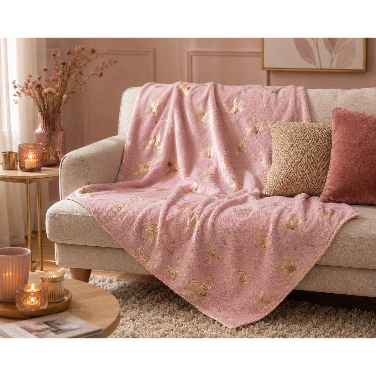 Plaid flanelle bloomys rose, EDEN
