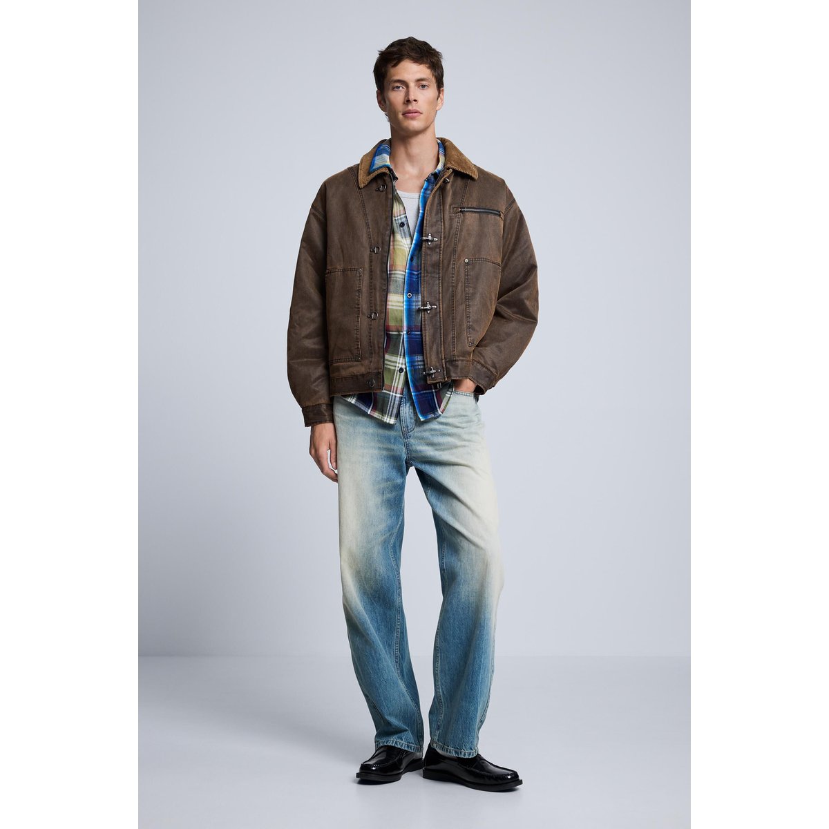 Veste matelassée effet cuir marron, DESIGUAL