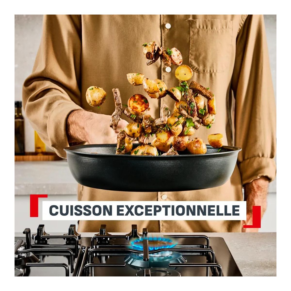 Poêle 20cm Excellence + noir, TEFAL