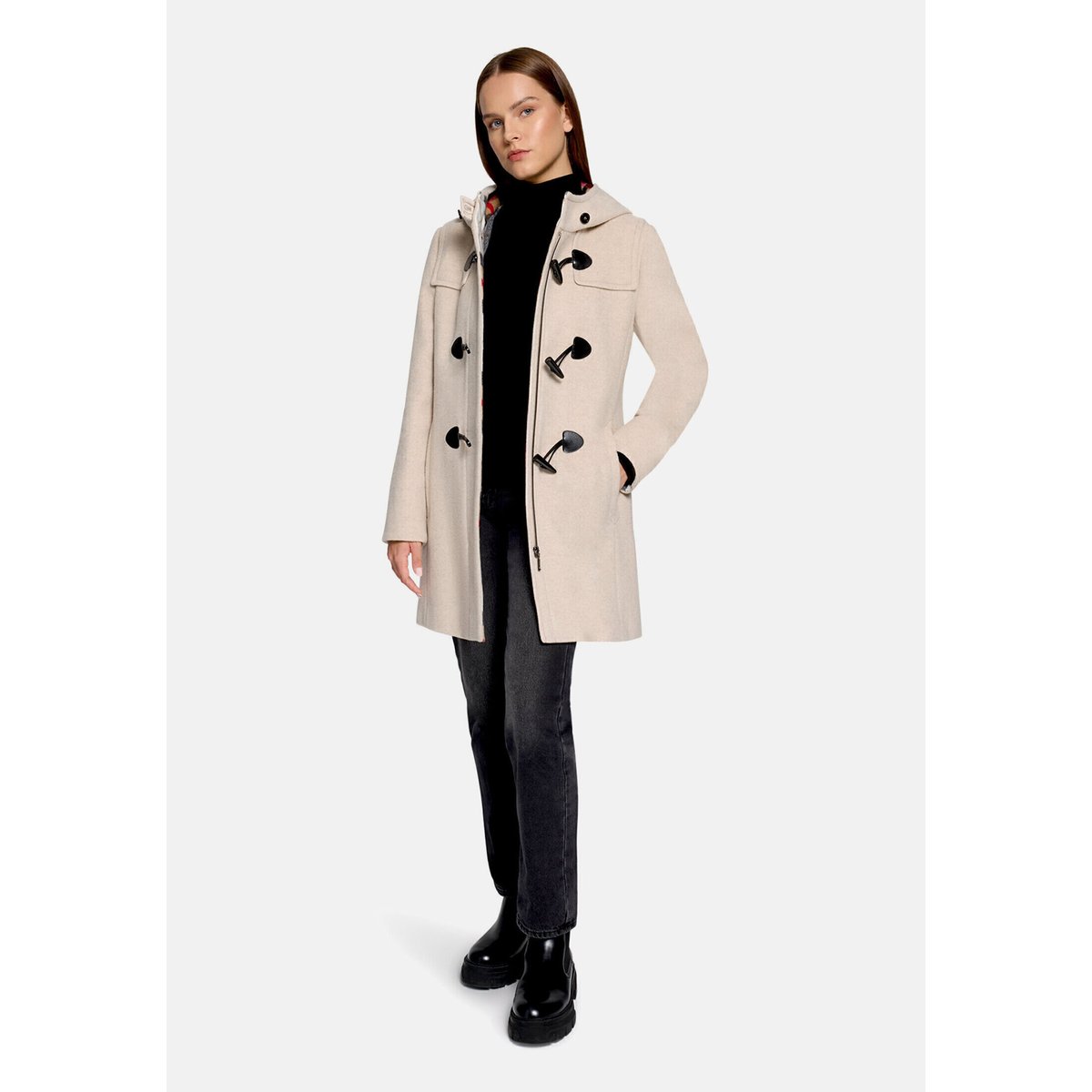 Duffle-coat à capuche savannah melange, GIL BRET