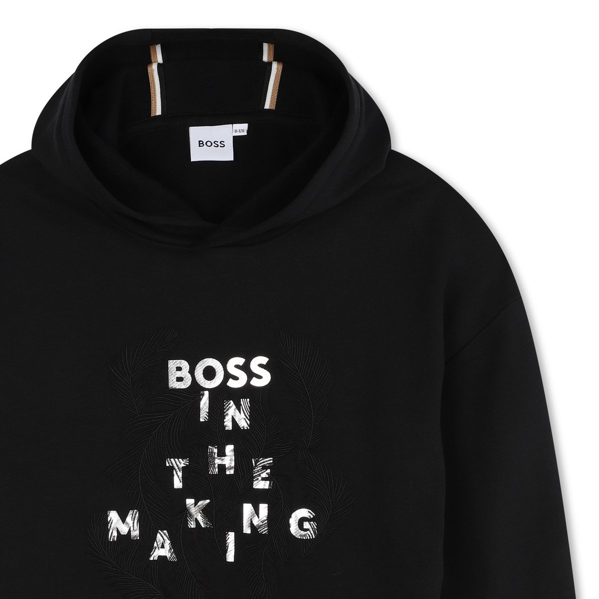 Robe à capuche black, BOSS KIDSWEAR
