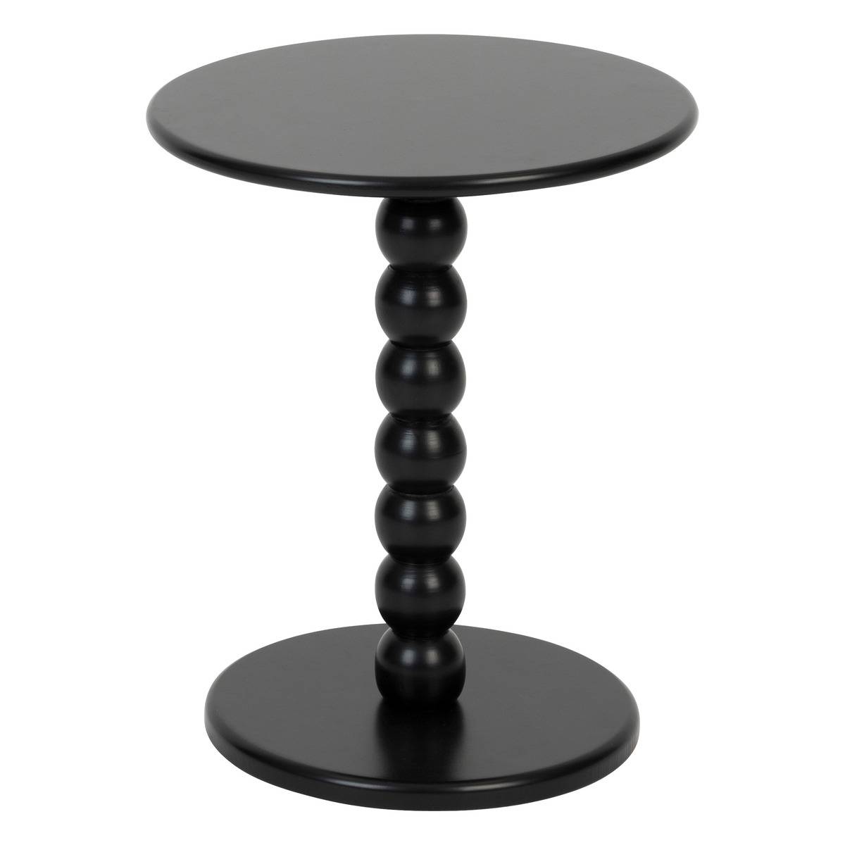 Table d'appoint ronde à pieds torsadés CHAMLO noir, ATMOSPHERA