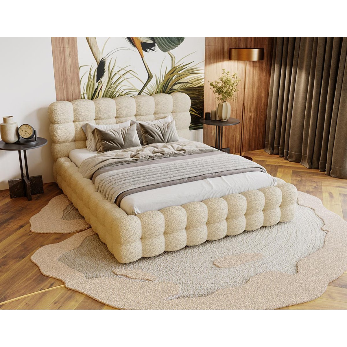 Lit coffre - DARLING beige, BEST MOBILIER