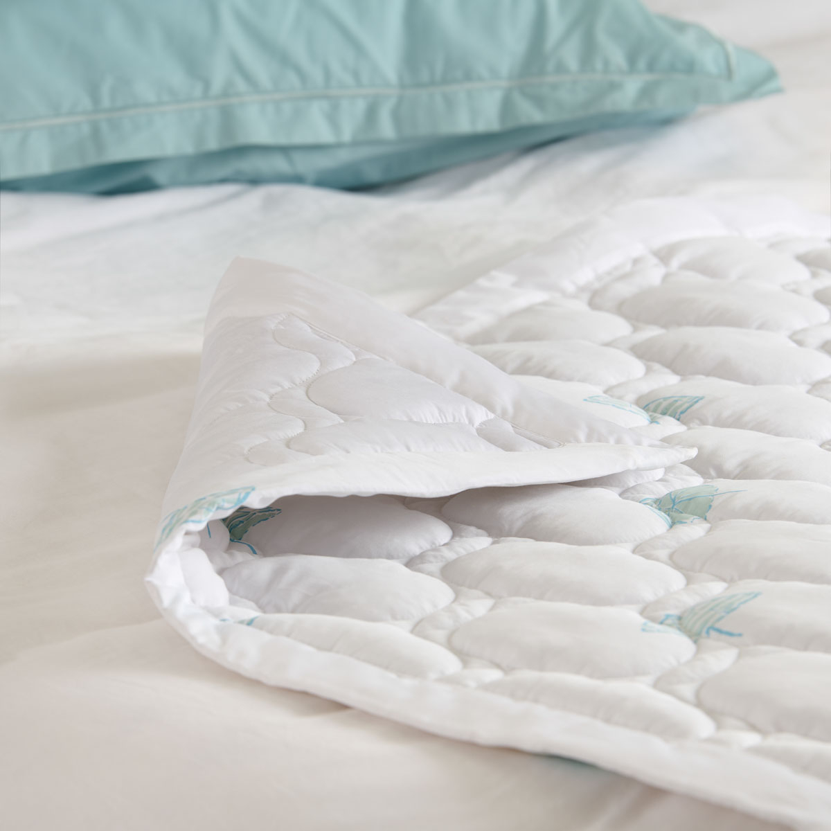 Couvre-lit Matelassé Percale De Coton 120 Fils - NICE blanc, TRADITION DES VOSGES