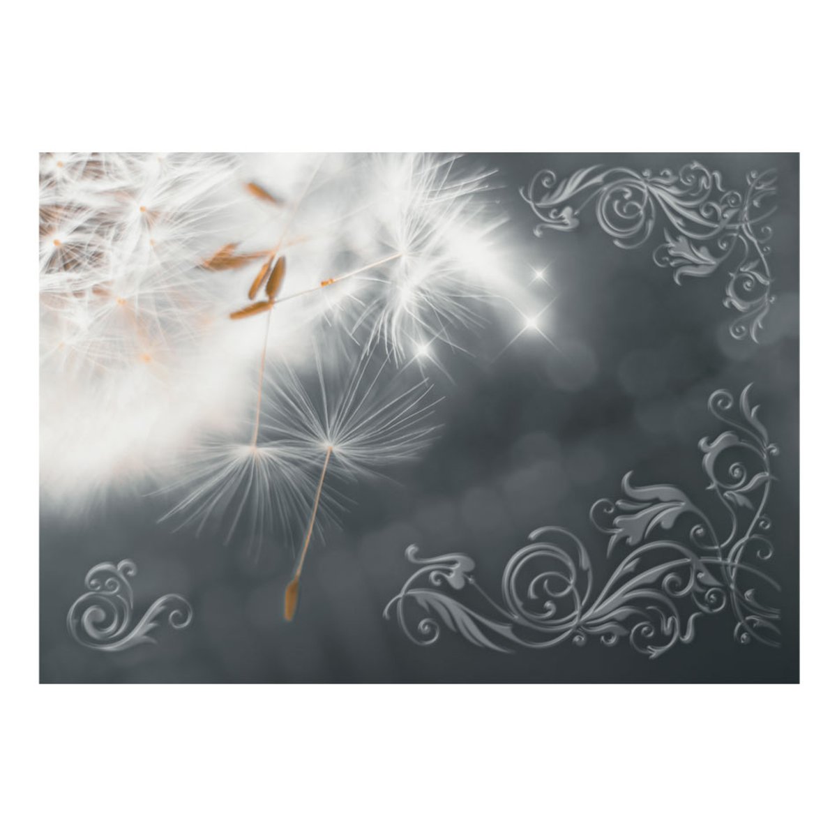 Papier peint intissé panoramique Magic of Gentleness gris / argent, EDEN