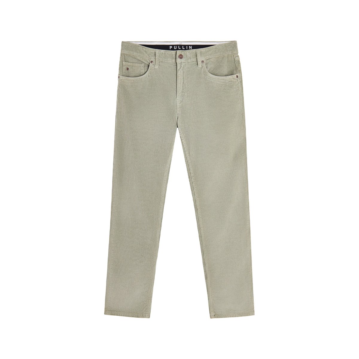 PANTALON REGULAR VELOURS CALIX vert pale, PULLIN