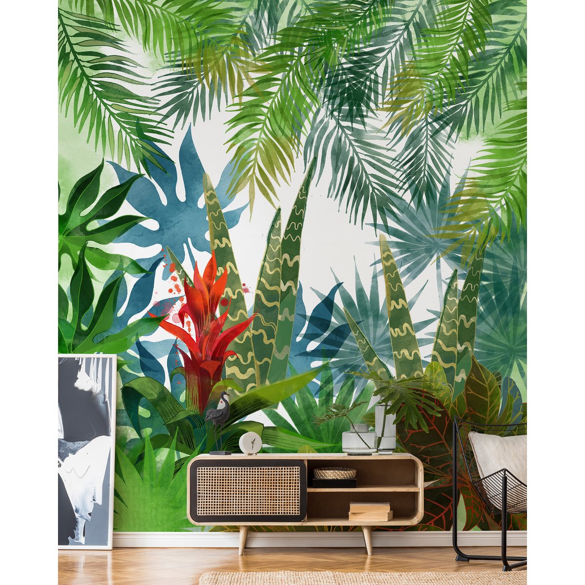 Papier peint panoramique PETITE JUNGLE multicolore, LE PAPIERS DE NINON
